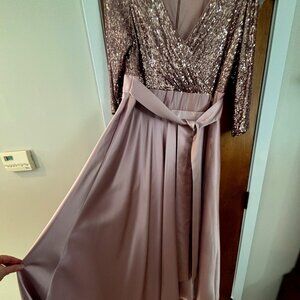Xscape Formal Mother-of-the-bride Sequin & Satin Gown